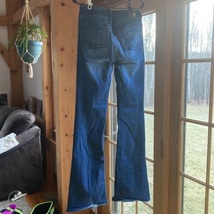 American Eagle, super super stretch, hi rise artist flare